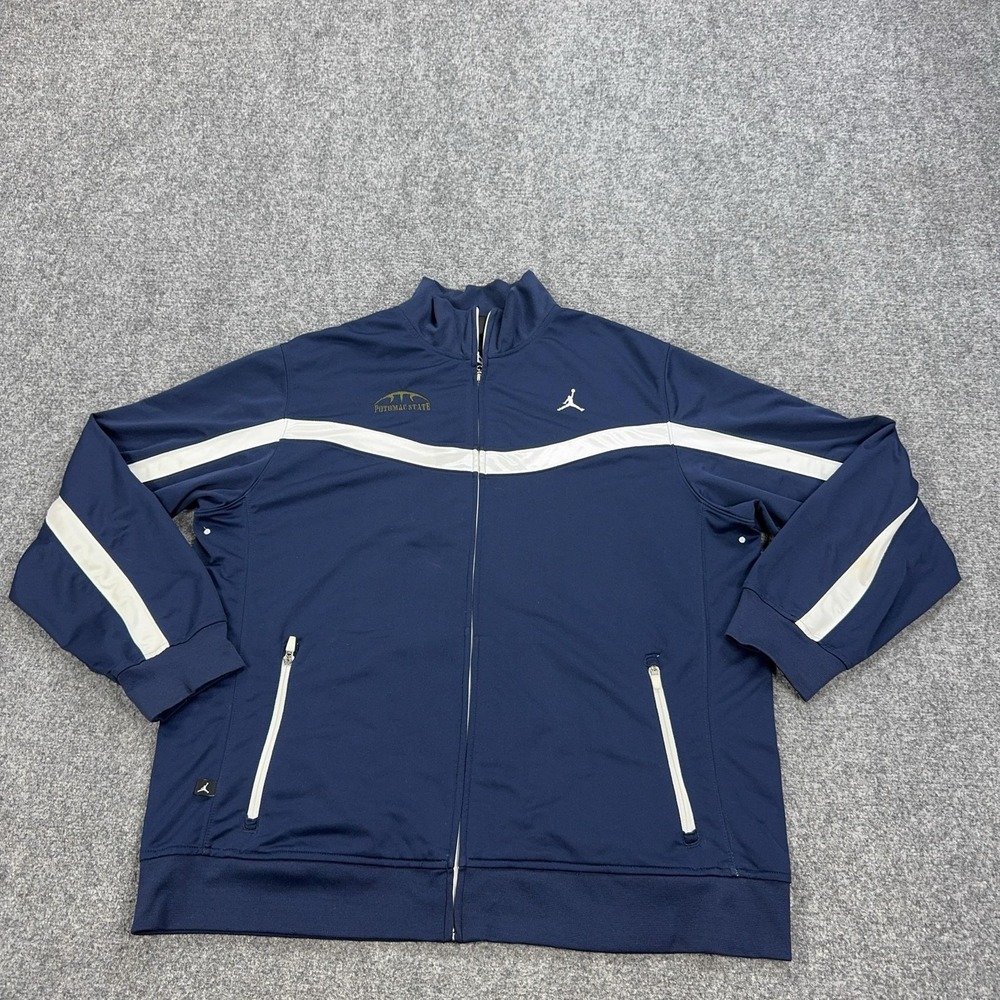 Potomac State Jacket Mens XL Blue College Basketball Jordan Full Zip Warm Up